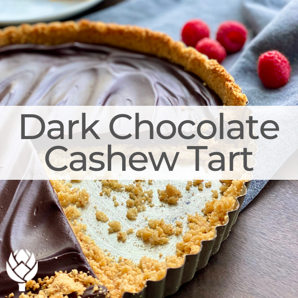 dark chocolate cashew tart