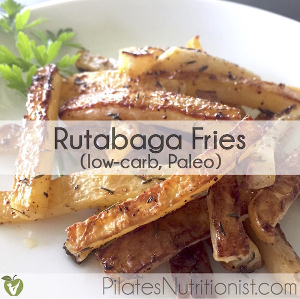 Rutabaga Fries - half the carbs of regular [potato] fries. Give this low-carb, Paleo recipe a try!
