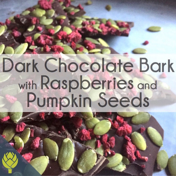 Dark Chocolate Bark Raspberry Pumpkin Seeds